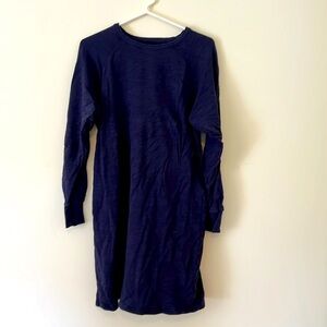 NWOT J. Crew navy sweatshirt dress, size S